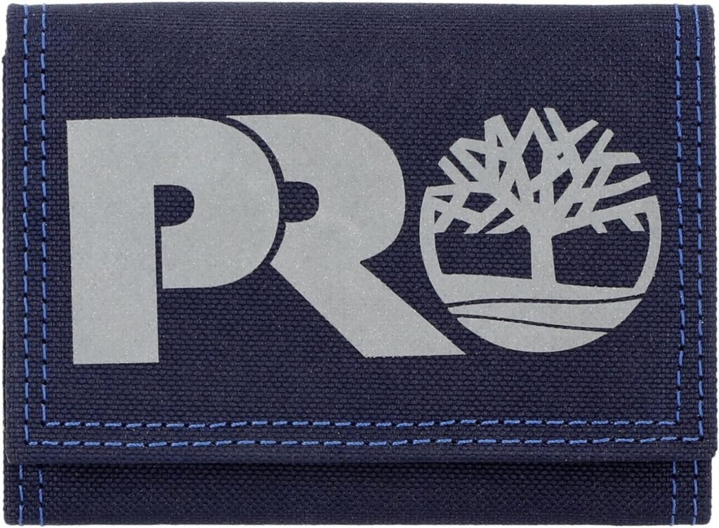 Timberland PRO Mens Cordura Nylon RFID Trifold Wallet with ID Window