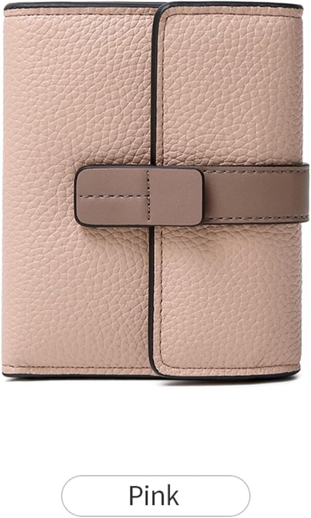 AOXONEL Small Womens Wallet Leather Wallets for Women Rfid Ladies Wallets Trifold Wallet Compact Thin with Card Slots and Zipper Coin Pocket (Pink)