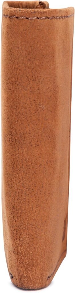 Caterpillar Mens Leather Trifold Wallet with ID Window, Tan, One Size