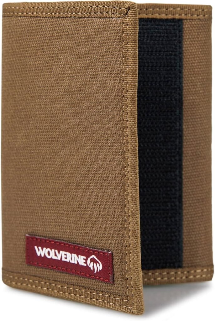 WOLVERINE Mens RFID Blocking Rugged Trifold Wallet (Avail in Cotton Canvas Or Leather)