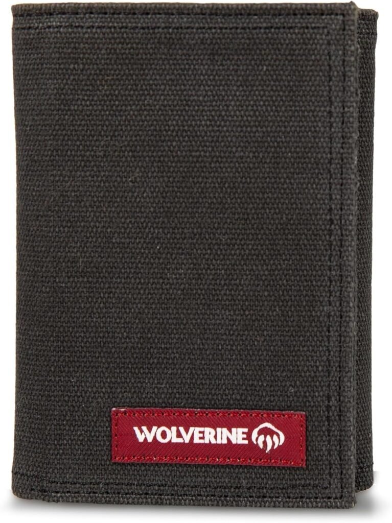 WOLVERINE Mens RFID Blocking Rugged Trifold Wallet (Avail in Cotton Canvas Or Leather)