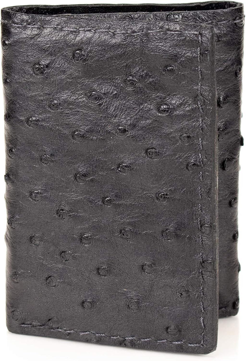 Ostrich Skin Trifold Wallet Black Review